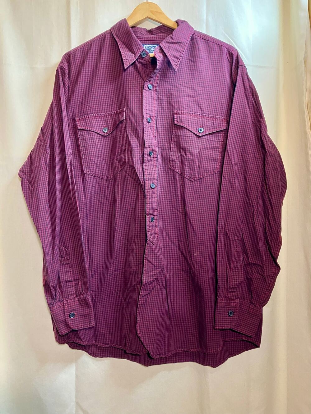Polo By Ralph Lauren Checkered Dress Shirt Men’s Size Large.